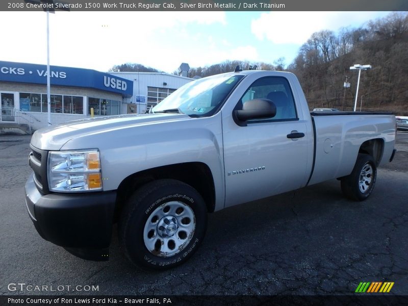 Silver Birch Metallic / Dark Titanium 2008 Chevrolet Silverado 1500 Work Truck Regular Cab