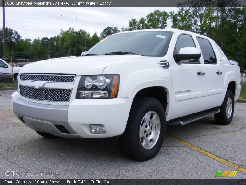 Summit White / Ebony 2008 Chevrolet Avalanche Z71 4x4