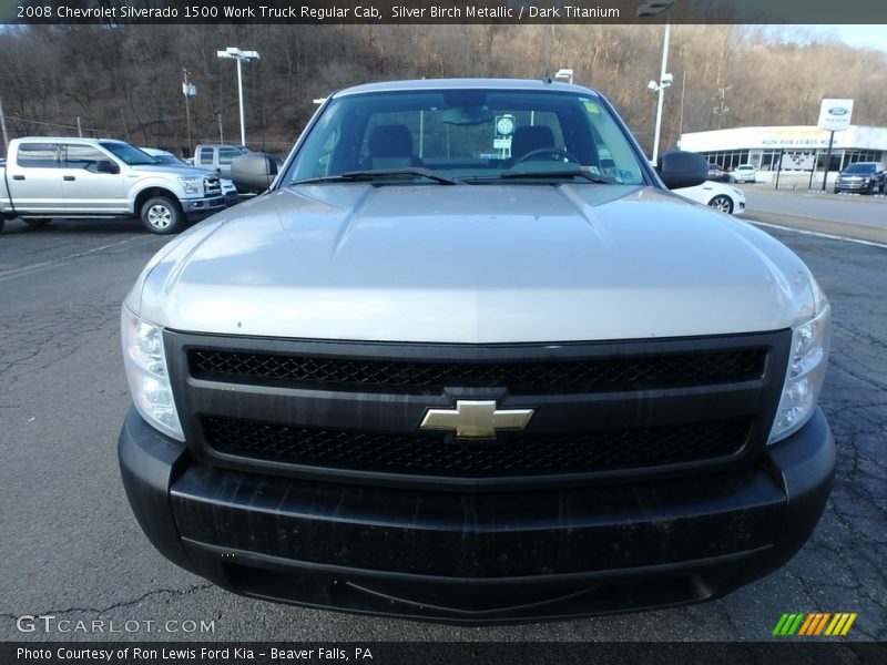 Silver Birch Metallic / Dark Titanium 2008 Chevrolet Silverado 1500 Work Truck Regular Cab