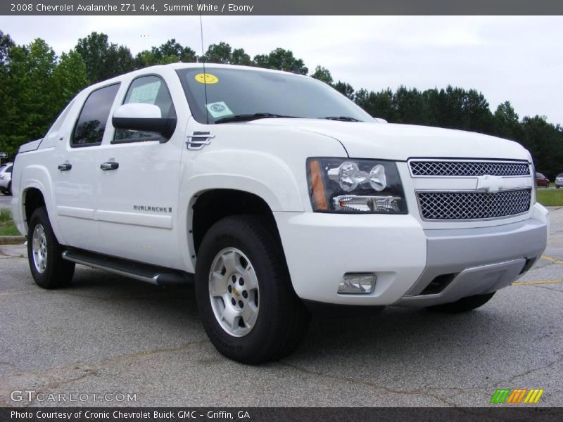 Summit White / Ebony 2008 Chevrolet Avalanche Z71 4x4