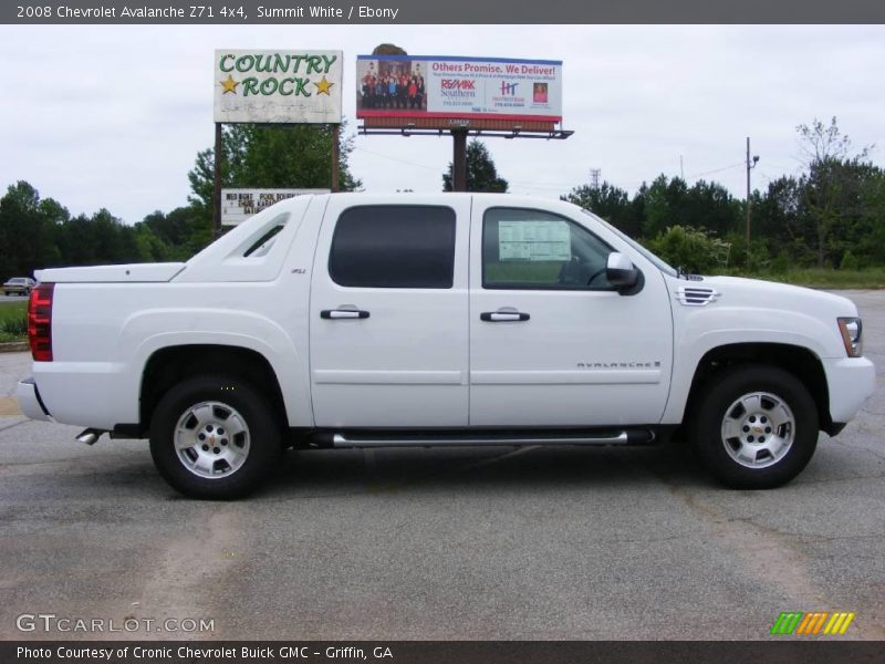 Summit White / Ebony 2008 Chevrolet Avalanche Z71 4x4