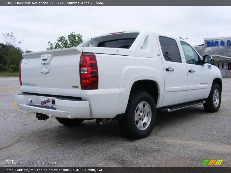 Summit White / Ebony 2008 Chevrolet Avalanche Z71 4x4