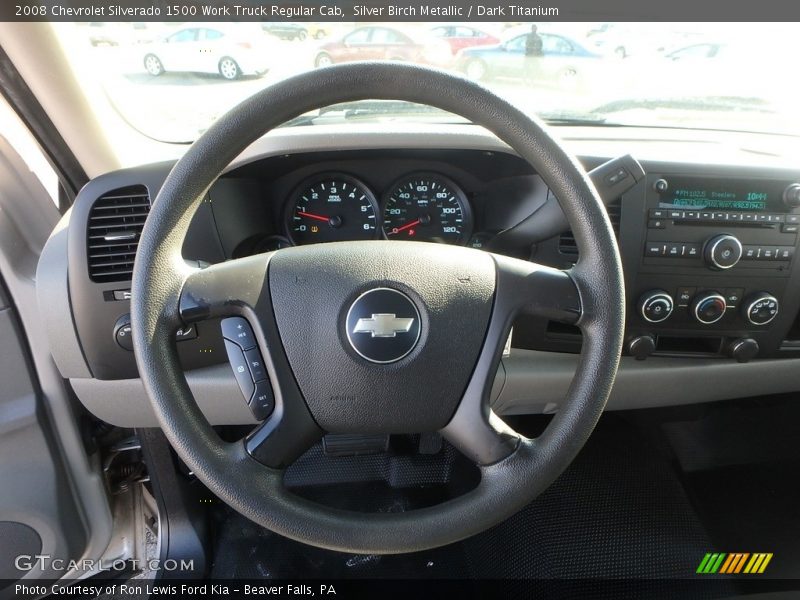 Silver Birch Metallic / Dark Titanium 2008 Chevrolet Silverado 1500 Work Truck Regular Cab