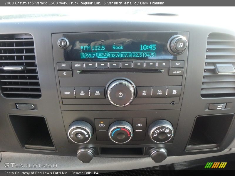 Silver Birch Metallic / Dark Titanium 2008 Chevrolet Silverado 1500 Work Truck Regular Cab