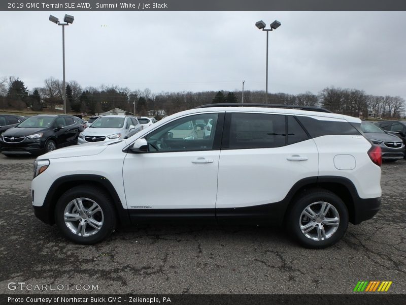 Summit White / Jet Black 2019 GMC Terrain SLE AWD
