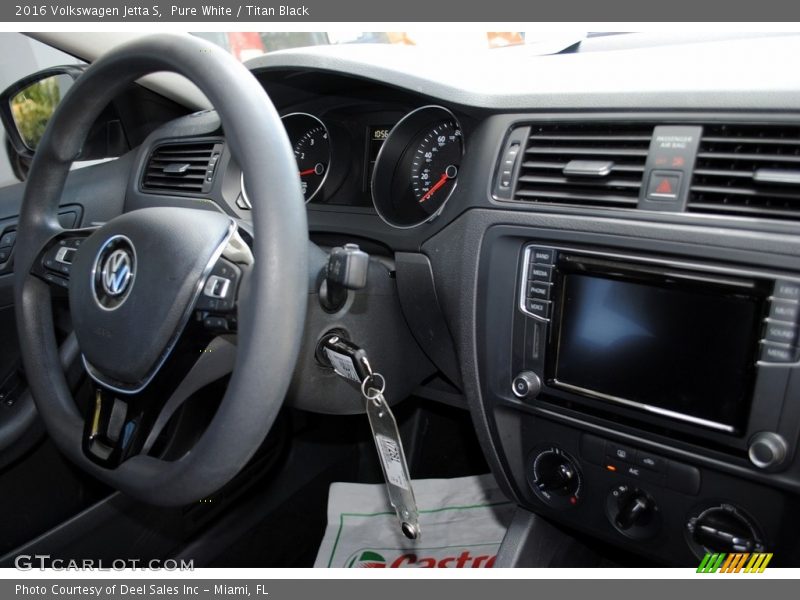 Pure White / Titan Black 2016 Volkswagen Jetta S