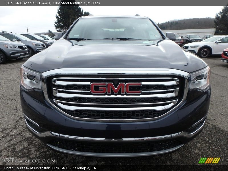 Blue Steel Metallic / Jet Black 2019 GMC Acadia SLE AWD