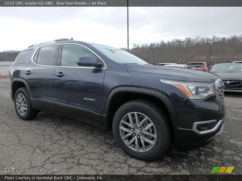 Blue Steel Metallic / Jet Black 2019 GMC Acadia SLE AWD