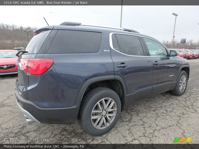 Blue Steel Metallic / Jet Black 2019 GMC Acadia SLE AWD