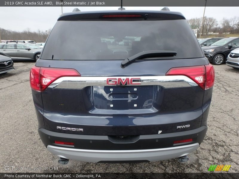Blue Steel Metallic / Jet Black 2019 GMC Acadia SLE AWD