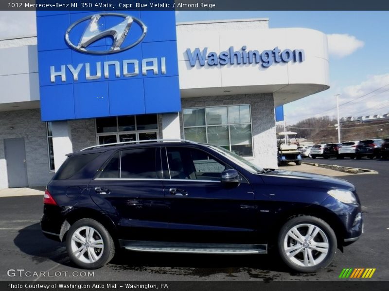 Capri Blue Metallic / Almond Beige 2012 Mercedes-Benz ML 350 4Matic