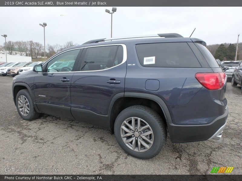 Blue Steel Metallic / Jet Black 2019 GMC Acadia SLE AWD