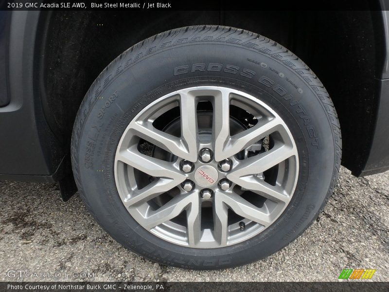 Blue Steel Metallic / Jet Black 2019 GMC Acadia SLE AWD