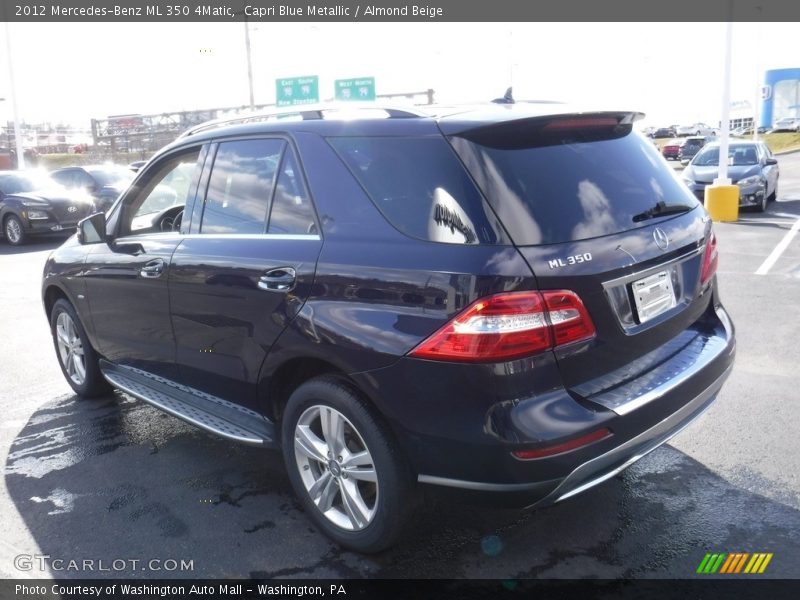 Capri Blue Metallic / Almond Beige 2012 Mercedes-Benz ML 350 4Matic