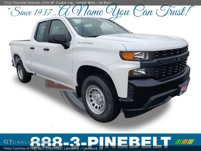 Summit White / Jet Black 2019 Chevrolet Silverado 1500 WT Double Cab