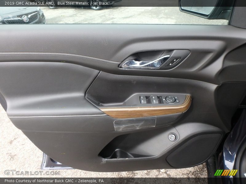 Blue Steel Metallic / Jet Black 2019 GMC Acadia SLE AWD