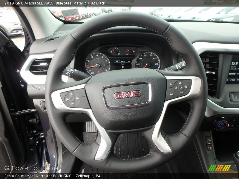 Blue Steel Metallic / Jet Black 2019 GMC Acadia SLE AWD