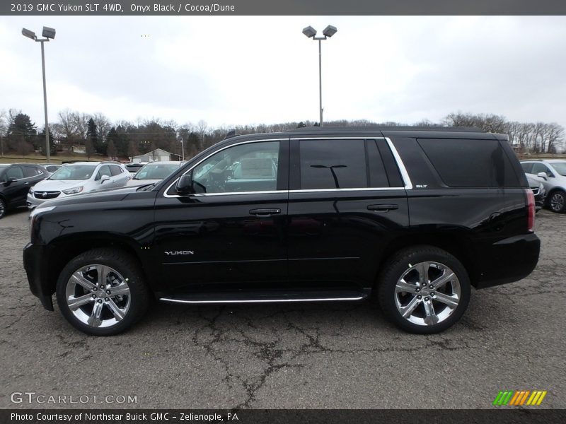 Onyx Black / Cocoa/Dune 2019 GMC Yukon SLT 4WD