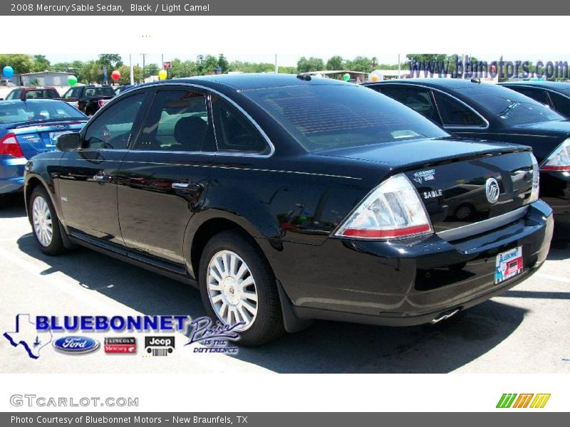 Black / Light Camel 2008 Mercury Sable Sedan