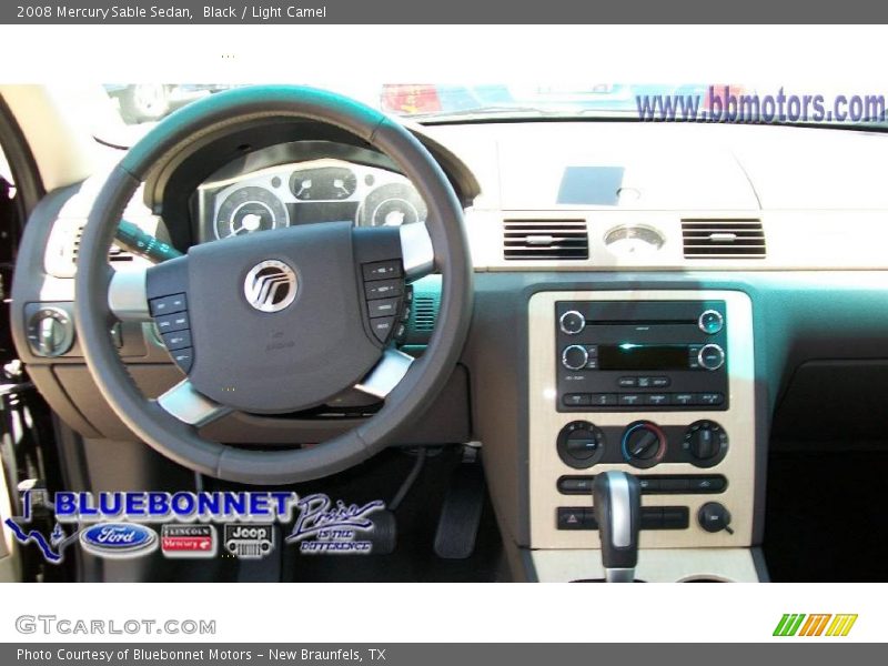Black / Light Camel 2008 Mercury Sable Sedan