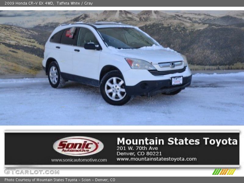Taffeta White / Gray 2009 Honda CR-V EX 4WD