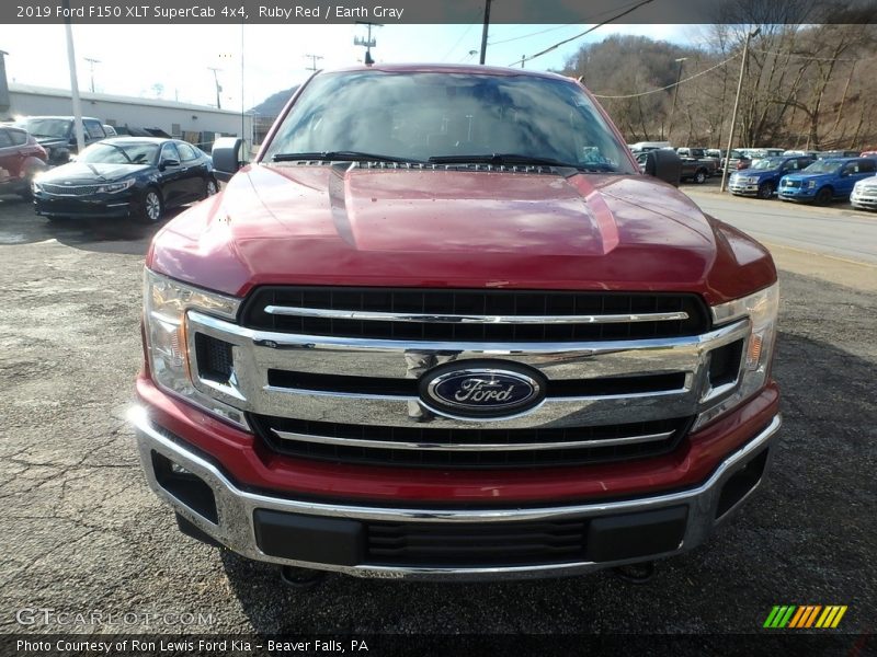 Ruby Red / Earth Gray 2019 Ford F150 XLT SuperCab 4x4