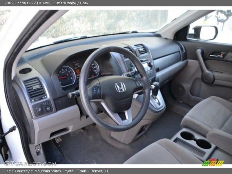 Taffeta White / Gray 2009 Honda CR-V EX 4WD