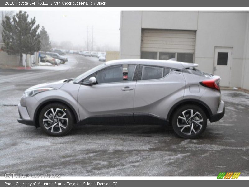 Silver Knockout Metallic / Black 2018 Toyota C-HR XLE