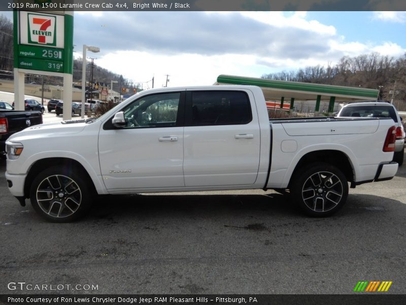 Bright White / Black 2019 Ram 1500 Laramie Crew Cab 4x4