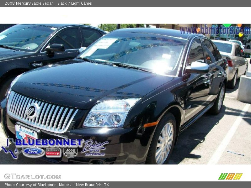 Black / Light Camel 2008 Mercury Sable Sedan