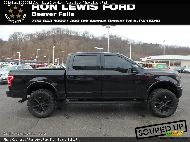 Agate Black / Sport Black/Red 2019 Ford F150 XLT Sport SuperCrew 4x4