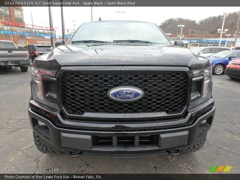 Agate Black / Sport Black/Red 2019 Ford F150 XLT Sport SuperCrew 4x4