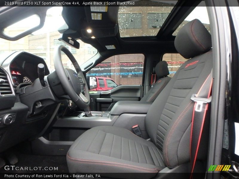 Agate Black / Sport Black/Red 2019 Ford F150 XLT Sport SuperCrew 4x4