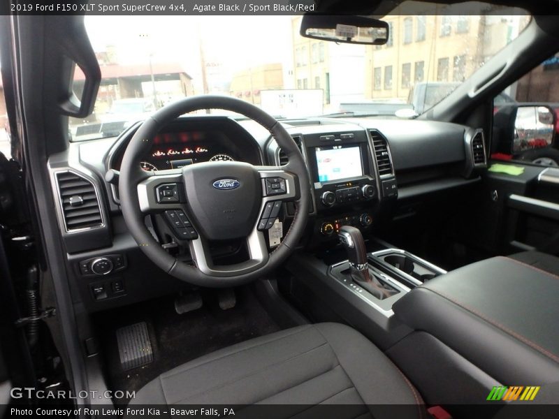 Agate Black / Sport Black/Red 2019 Ford F150 XLT Sport SuperCrew 4x4