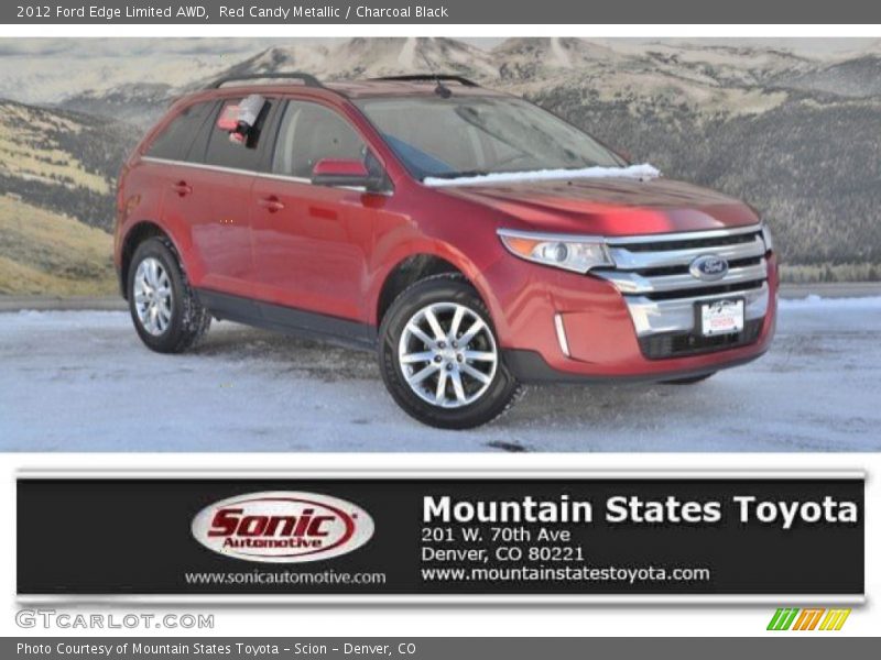 Red Candy Metallic / Charcoal Black 2012 Ford Edge Limited AWD