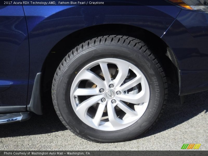 Fathom Blue Pearl / Graystone 2017 Acura RDX Technology AWD
