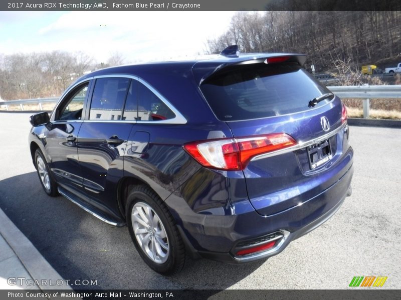 Fathom Blue Pearl / Graystone 2017 Acura RDX Technology AWD