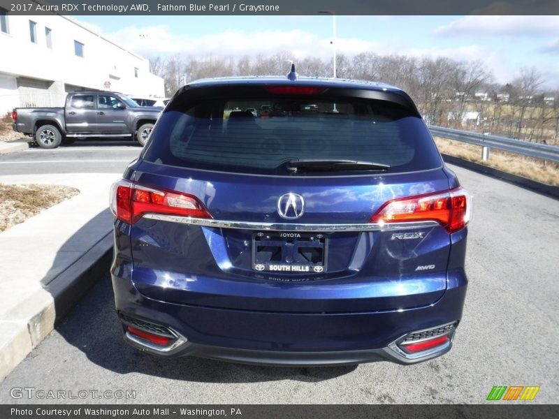 Fathom Blue Pearl / Graystone 2017 Acura RDX Technology AWD