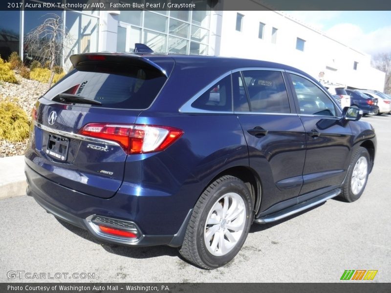 Fathom Blue Pearl / Graystone 2017 Acura RDX Technology AWD