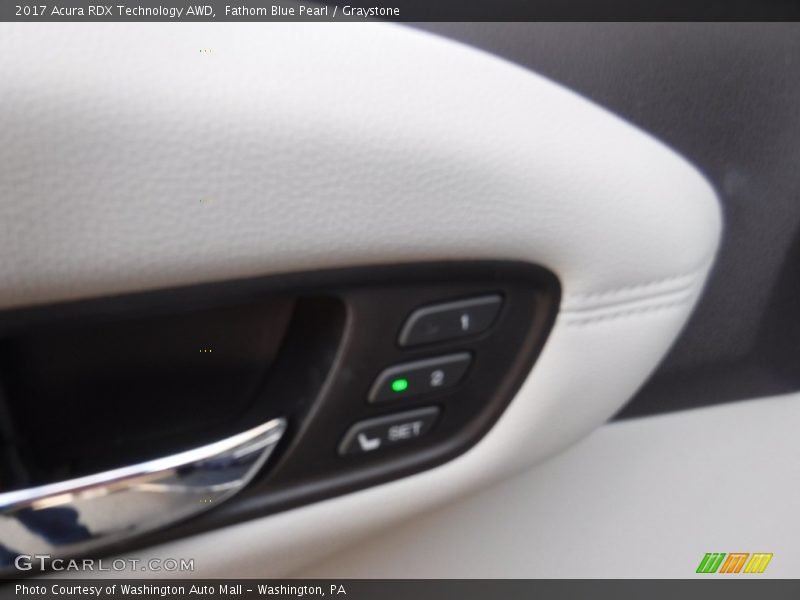 Fathom Blue Pearl / Graystone 2017 Acura RDX Technology AWD