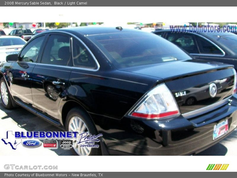 Black / Light Camel 2008 Mercury Sable Sedan