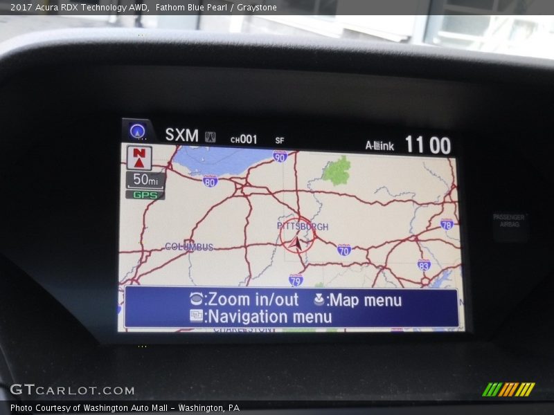 Fathom Blue Pearl / Graystone 2017 Acura RDX Technology AWD
