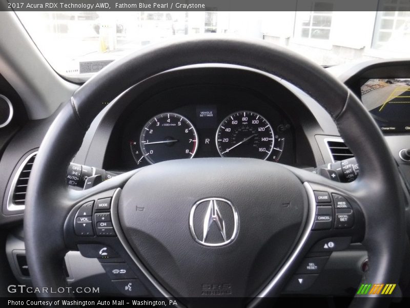 Fathom Blue Pearl / Graystone 2017 Acura RDX Technology AWD