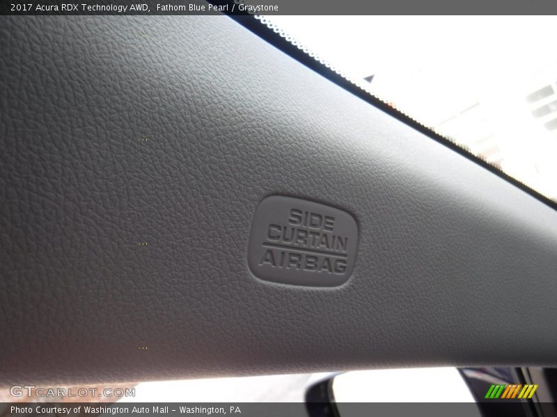 Fathom Blue Pearl / Graystone 2017 Acura RDX Technology AWD