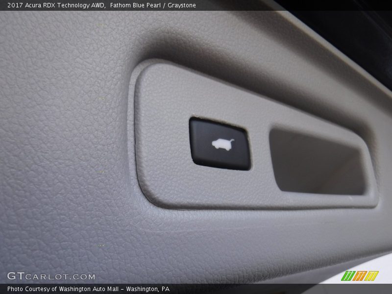 Fathom Blue Pearl / Graystone 2017 Acura RDX Technology AWD
