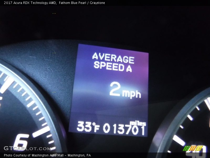 Fathom Blue Pearl / Graystone 2017 Acura RDX Technology AWD