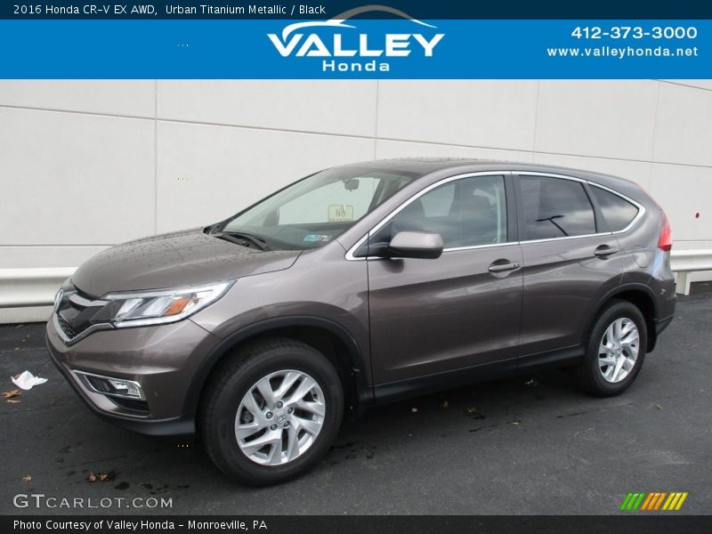 Urban Titanium Metallic / Black 2016 Honda CR-V EX AWD