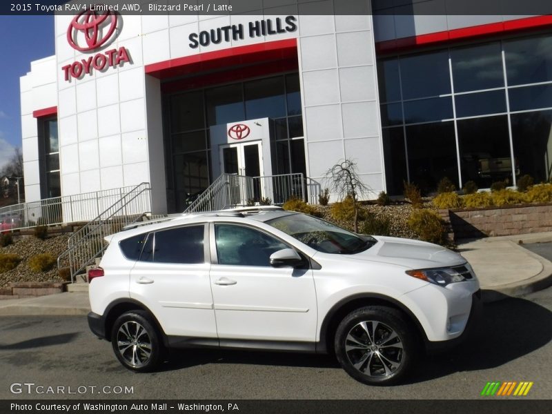 Blizzard Pearl / Latte 2015 Toyota RAV4 Limited AWD