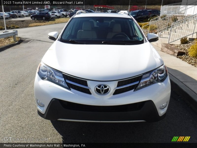 Blizzard Pearl / Latte 2015 Toyota RAV4 Limited AWD