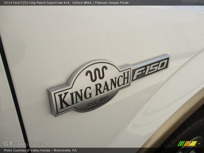 Oxford White / Platinum Unique Pecan 2014 Ford F150 King Ranch SuperCrew 4x4